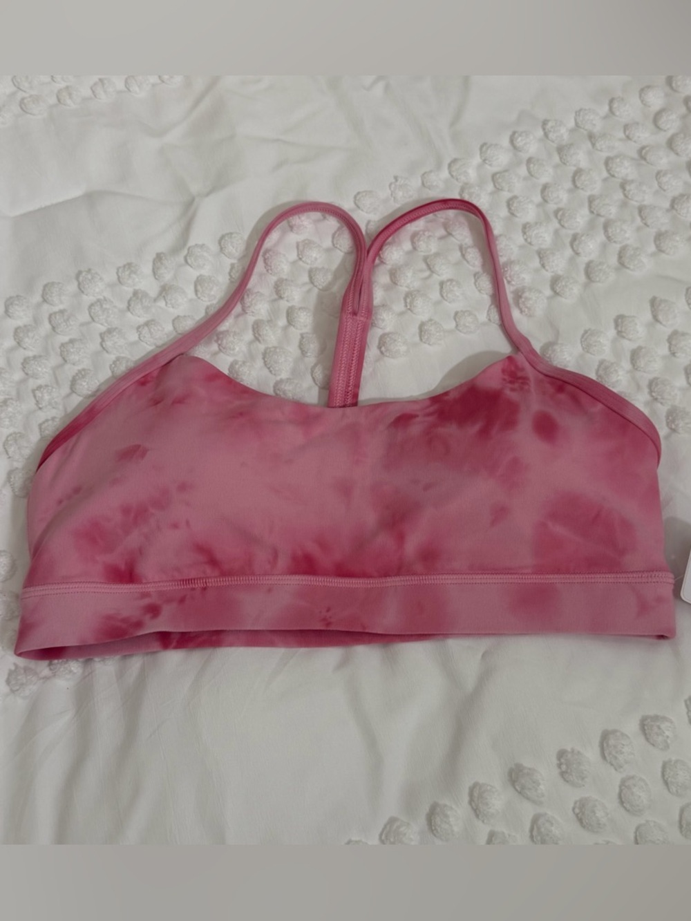 Lululemon Flow Y Bra Nulu Light Support A-C Smoothie Wash Strawberry Multi Size8 - Picture 3 of 9